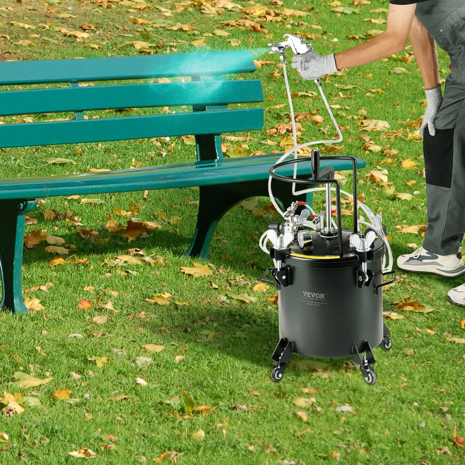 Spray Paint Pressure Pot Tank 20L 5gal With Casters Leak Repair Sealant
Spray Paint Pressure Pot Tank 20L 5gal With Casters Leak Repair Sealant