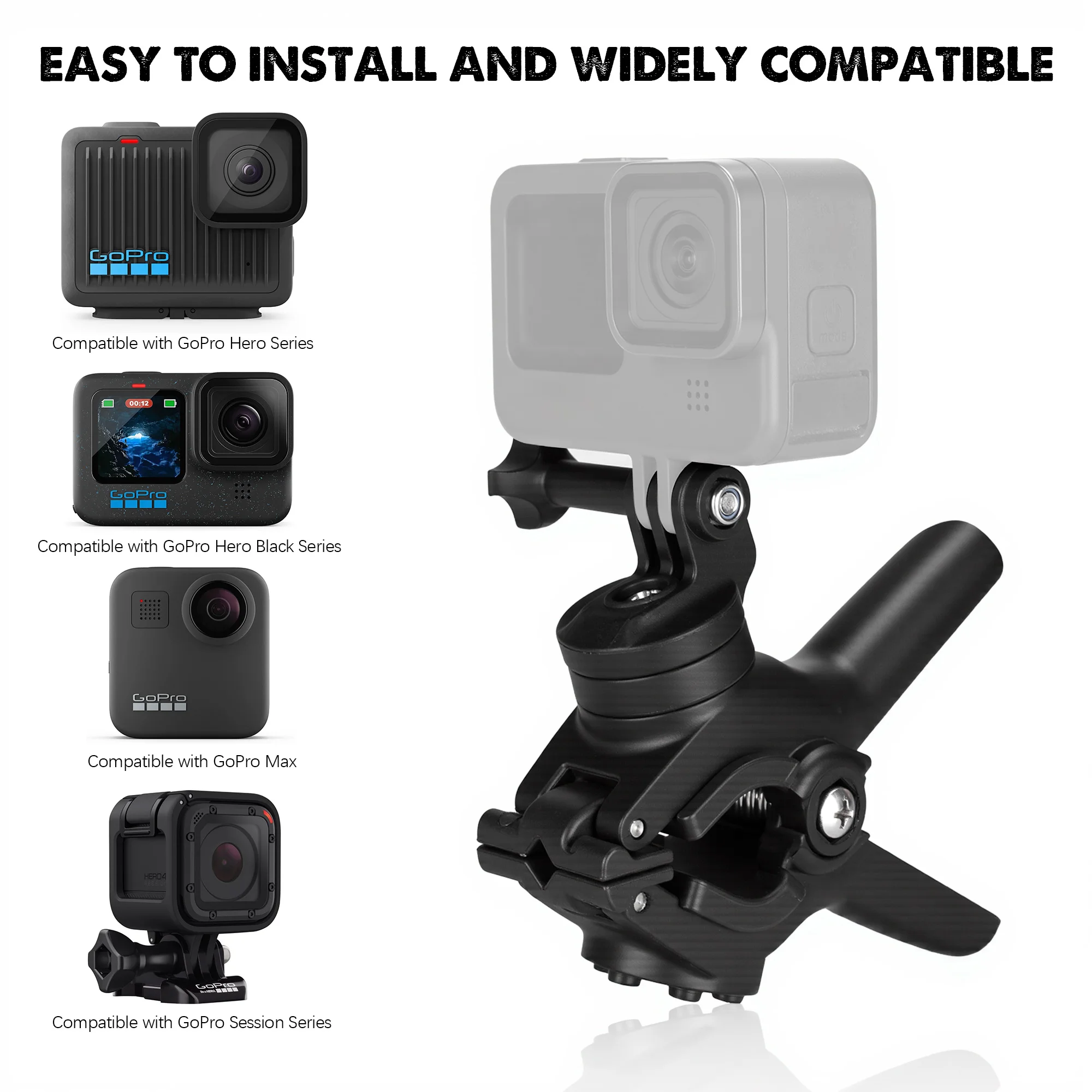 VINmounts camera clamp mount, compatible with GoPro Hero 13/11/10/9/8/7/6/5, can be clamped on a desktop or bicycle
VINmounts camera clamp mount, compatible with GoPro Hero 13/11/10/9/8/7/6/5, can be clamped on a desktop or bicycle