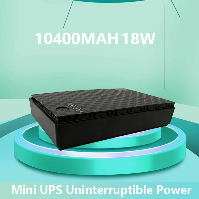 Mini Portable UPS Uninterruptible Power Supply for WiFi Router Large Capacity Backup Power Adapter 10400 mAh 5V 9V 12V 18W
Mini Portable UPS Uninterruptible Power Supply for WiFi Router Large Capacity Backup Power Adapter 10400 mAh 5V 9V 12V 18W