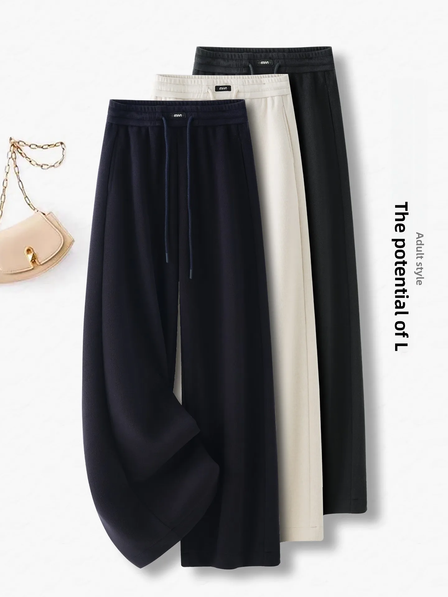 Thickened Fleece Wide Leg Pants Women's Casual Loose Comfortable High Waist Drapey Straight Cut Trousers Autumn Winter New Style
Thickened Fleece Wide Leg Pants Women's Casual Loose Comfortable High Waist Drapey Straight Cut Trousers Autumn Winter New Style