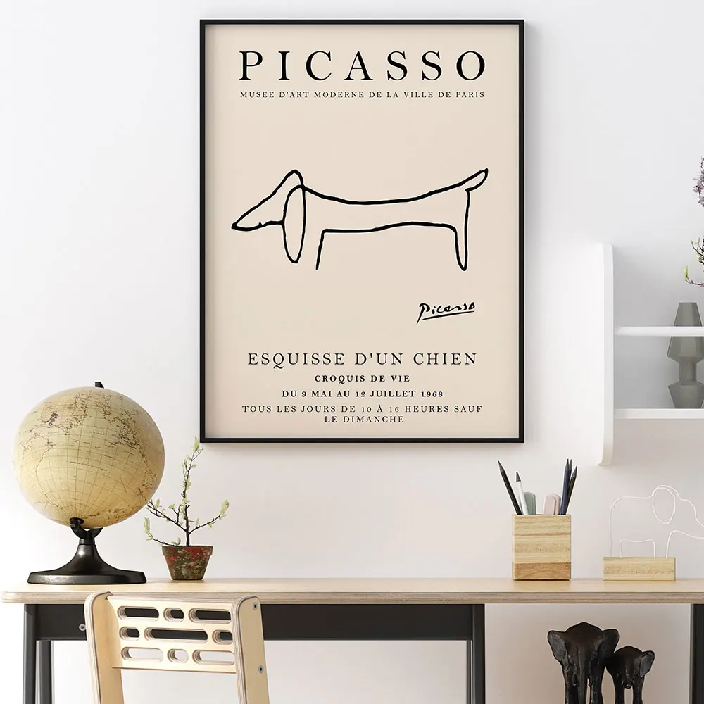 Picasso Exhibition Dog Aesthetic Canvas Poster and Print Animal Wall Art Vintage Line Picture Room Home Decor Gift Unframed
Picasso Exhibition Dog Aesthetic Canvas Poster and Print Animal Wall Art Vintage Line Picture Room Home Decor Gift Unframed