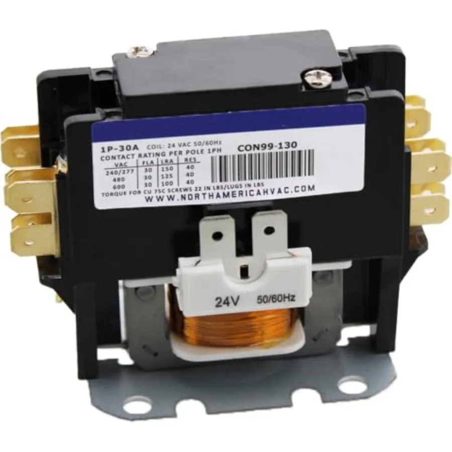 Single Pole/ 1 Pole 30 Amp Condenser Contactor Replaces Lennox Armstrong Ducane 95M5501 95M55 100438-01 20F72
Single Pole/ 1 Pole 30 Amp Condenser Contactor Replaces Lennox Armstrong Ducane 95M5501 95M55 100438-01 20F72