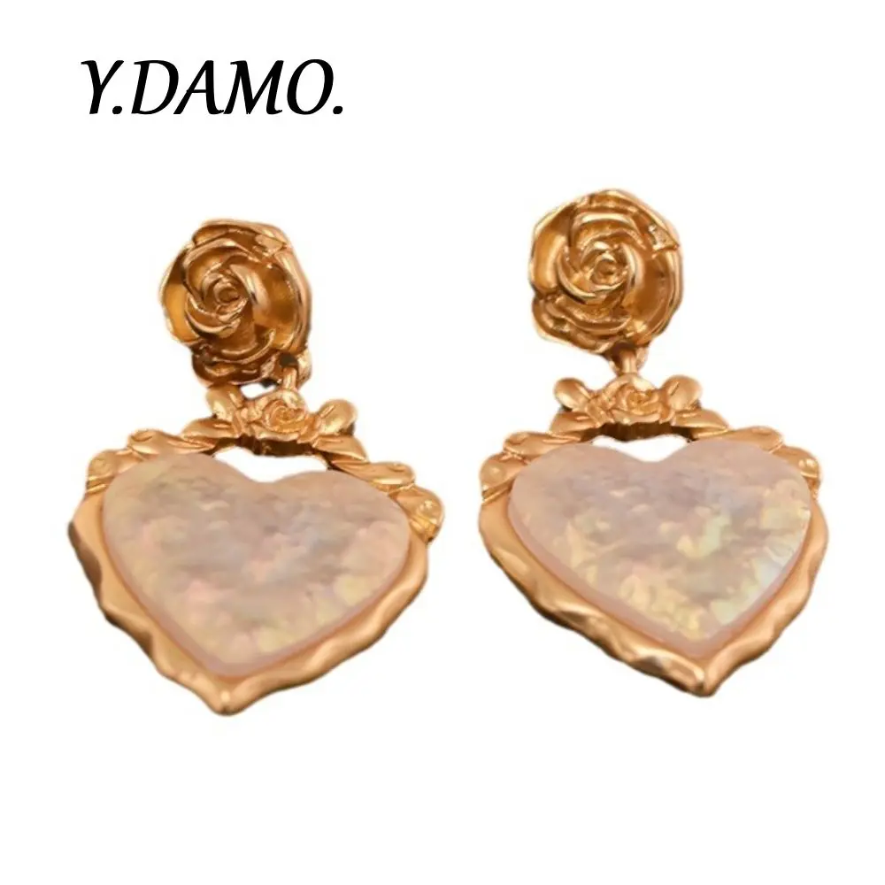 Damo Romentic Heart Earrings Gold Color Rose Heart Drop Earrings Stainless Steel Women Jewelry Elegant Fine Gift For Girlfriend
Damo Romentic Heart Earrings Gold Color Rose Heart Drop Earrings Stainless Steel Women Jewelry Elegant Fine Gift For Girlfriend