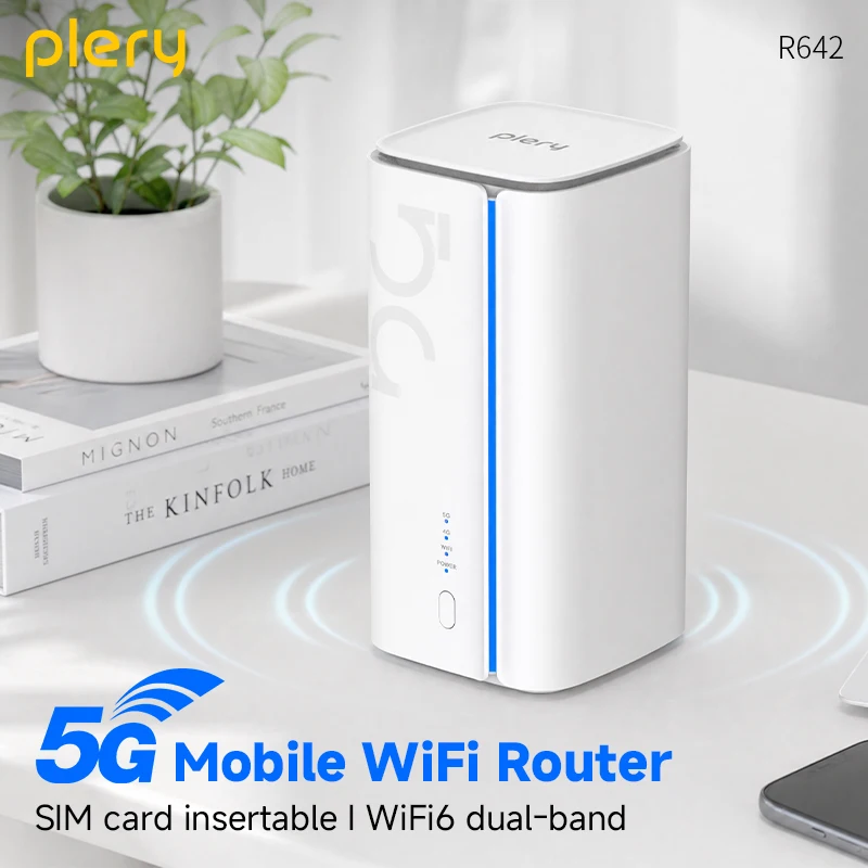 PLERY 5G SA NSA WiFi 6 Mobile Router with Band Lock Unisoc UDX710 Up to 2Gbps Supports 32 Devices Type-C LAN Port EU Plug
PLERY 5G SA NSA WiFi 6 Mobile Router with Band Lock Unisoc UDX710 Up to 2Gbps Supports 32 Devices Type-C LAN Port EU Plug