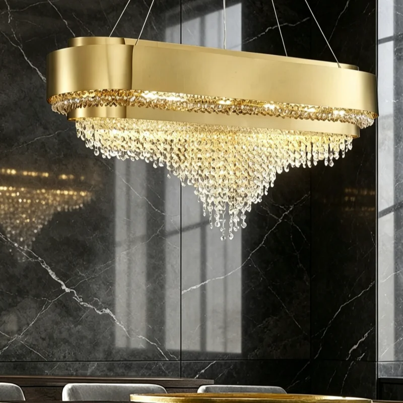 Modern Gold Crystal Chandelier Luxury Ceiling Pendant Light for Living Room Foyer Home Decor
Modern Gold Crystal Chandelier Luxury Ceiling Pendant Light for Living Room Foyer Home Decor