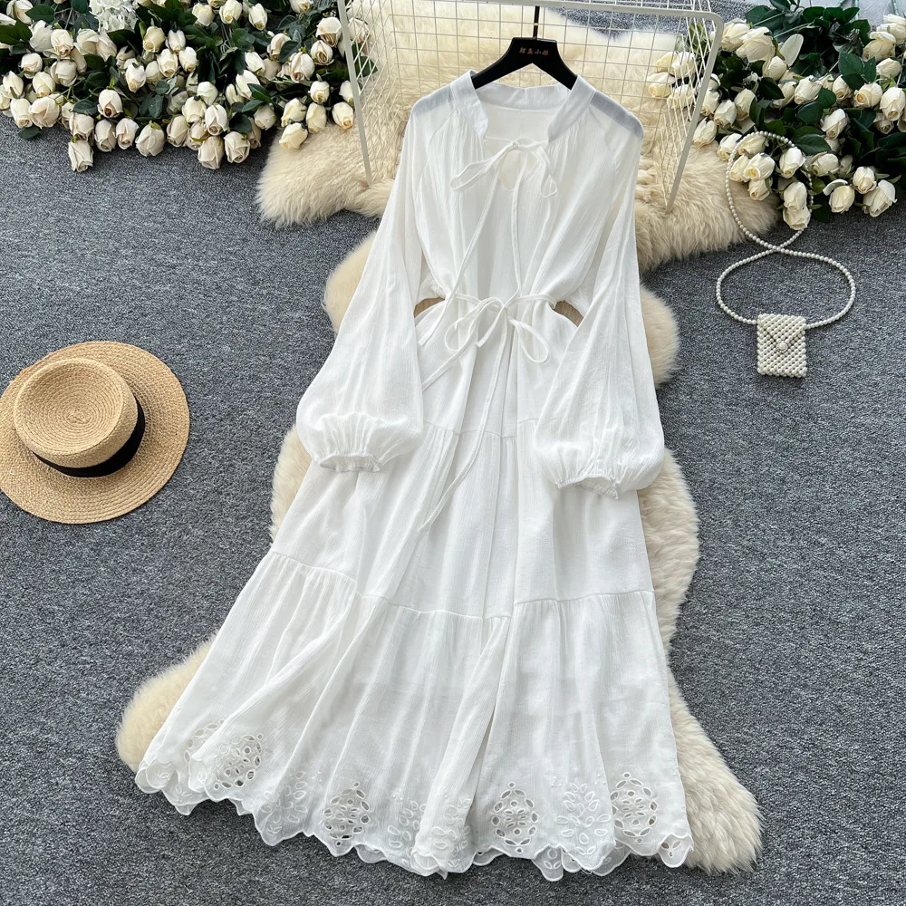 Long Dress Women Dresses Vestidos Y2k Streetwear Round Neck Lantern Sleeve Elegant Party Night Work Tight Waist Autumn Winter
Long Dress Women Dresses Vestidos Y2k Streetwear Round Neck Lantern Sleeve Elegant Party Night Work Tight Waist Autumn Winter