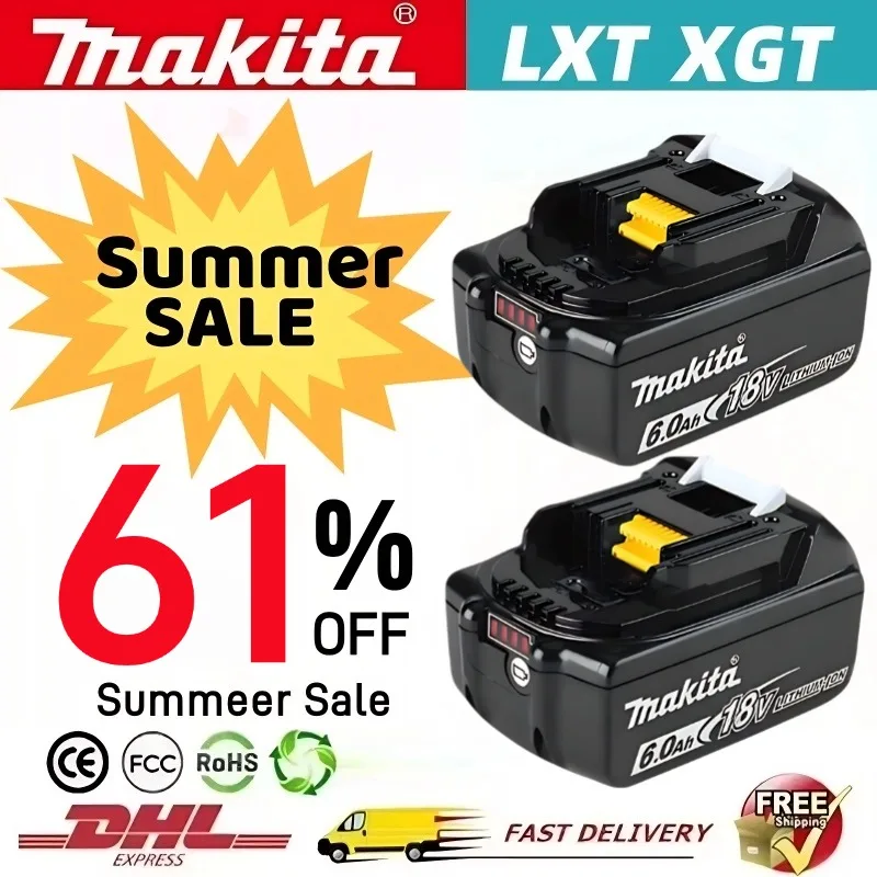 100% Original Makita 6Ah Makita 18V Battery BL1840 BL1830B BL1850B BL1850 BL1860 BL1815 Replacement Lithium Battery
100% Original Makita 6Ah Makita 18V Battery BL1840 BL1830B BL1850B BL1850 BL1860 BL1815 Replacement Lithium Battery