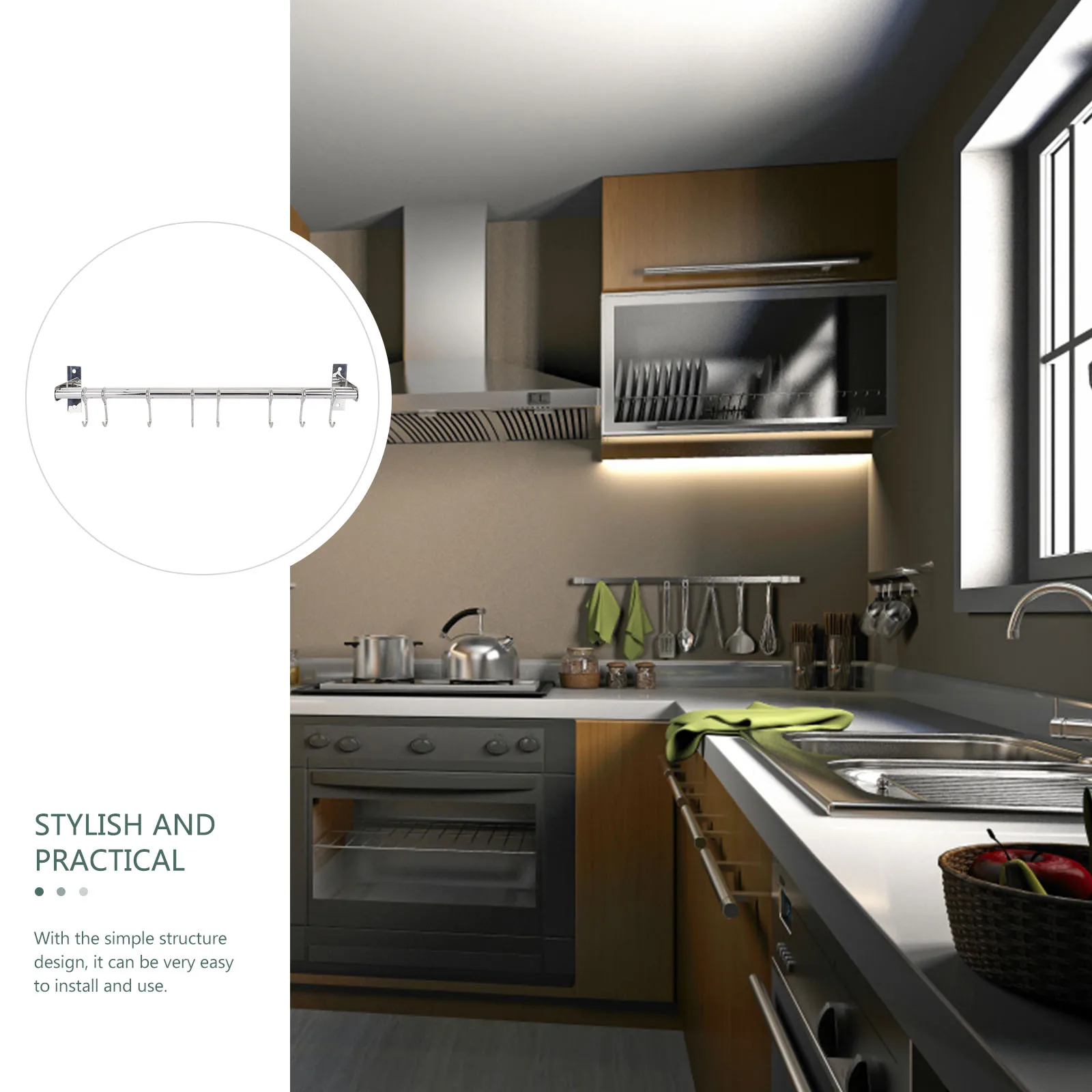 Stainless Steel Kitchen Hooks 304 Hanging Rod Utensils Holder Mounted Cutlery Organizer Home Accessories Storage
Stainless Steel Kitchen Hooks 304 Hanging Rod Utensils Holder Mounted Cutlery Organizer Home Accessories Storage