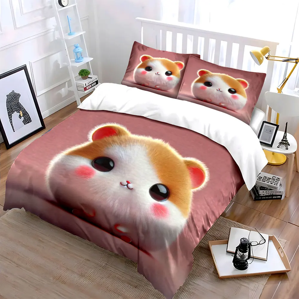 "Adorable Hamster Plush Toy Set" Soft Skin-Friendly Bedding Set Includes 1 Duvet Cover And 2 Pillowcase, Gift
"Adorable Hamster Plush Toy Set" Soft Skin-Friendly Bedding Set Includes 1 Duvet Cover And 2 Pillowcase, Gift