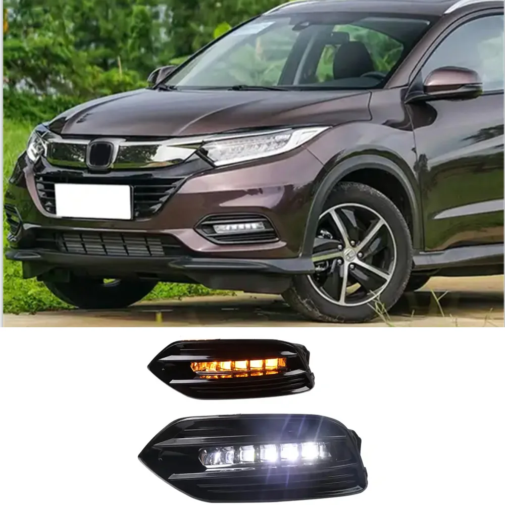 Светодиодные дневные ходовые огни для Honda HRV/Vezel Противотуманные фары 2018 2019 дневной свет
Светодиодные дневные ходовые огни для Honda HRV/Vezel Противотуманные фары 2018 2019 дневной свет