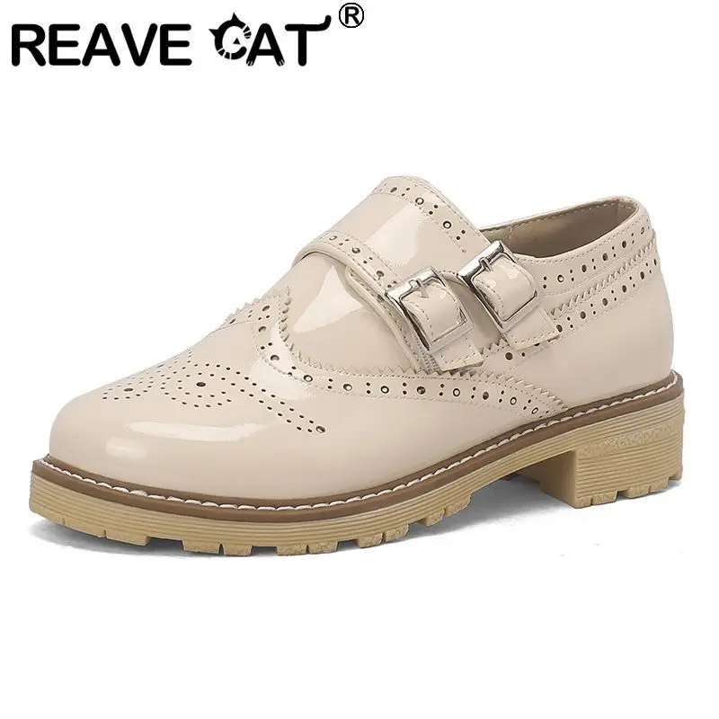 REAVE CAT Women Fashion Pumps Round Toe Chunky Heels 14cm Double Platform 4cm Slip On Metal Decor Big Size 43 44 45 Dating Shoes
REAVE CAT Women Fashion Pumps Round Toe Chunky Heels 14cm Double Platform 4cm Slip On Metal Decor Big Size 43 44 45 Dating Shoes