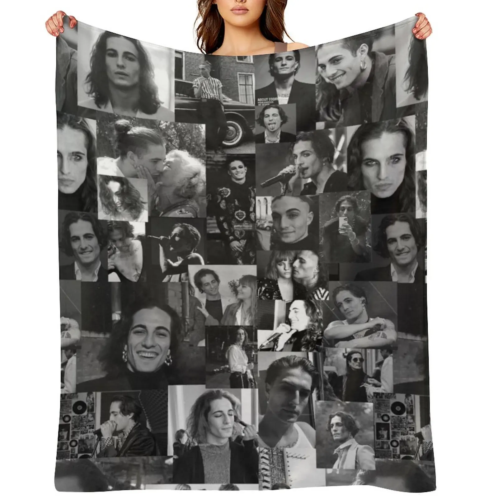 Damiano David collage photos bw Throw Blanket sofa bed Personalized Gift Extra Large Throw Custom Blankets
Damiano David collage photos bw Throw Blanket sofa bed Personalized Gift Extra Large Throw Custom Blankets