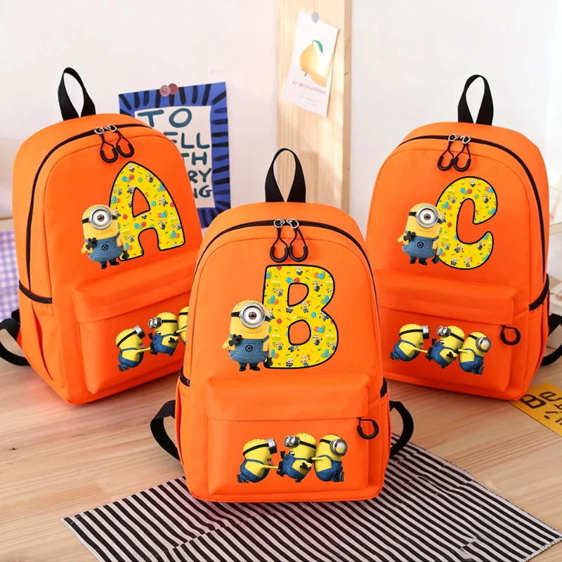 Minions Schoolbag Cartoon Anime 26 Letter Printed Backpack Student Large Capacity Bookbag Stationery Pouch Back To School Gifts
Minions Schoolbag Cartoon Anime 26 Letter Printed Backpack Student Large Capacity Bookbag Stationery Pouch Back To School Gifts
