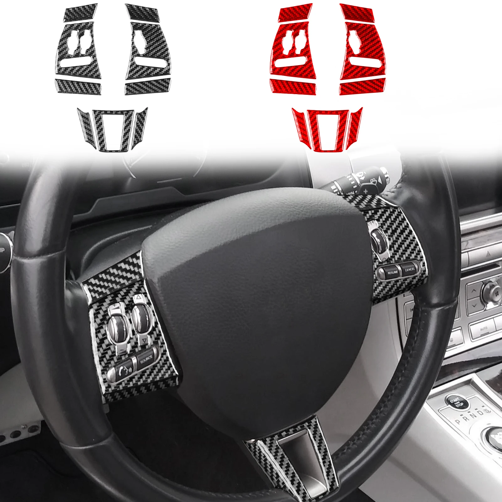 Carbon Fiber Steering Wheel Button Panel Set Cover Trim Sticker Modification Car Interior Accessories For Jaguar XF 2008—2015
Carbon Fiber Steering Wheel Button Panel Set Cover Trim Sticker Modification Car Interior Accessories For Jaguar XF 2008—2015