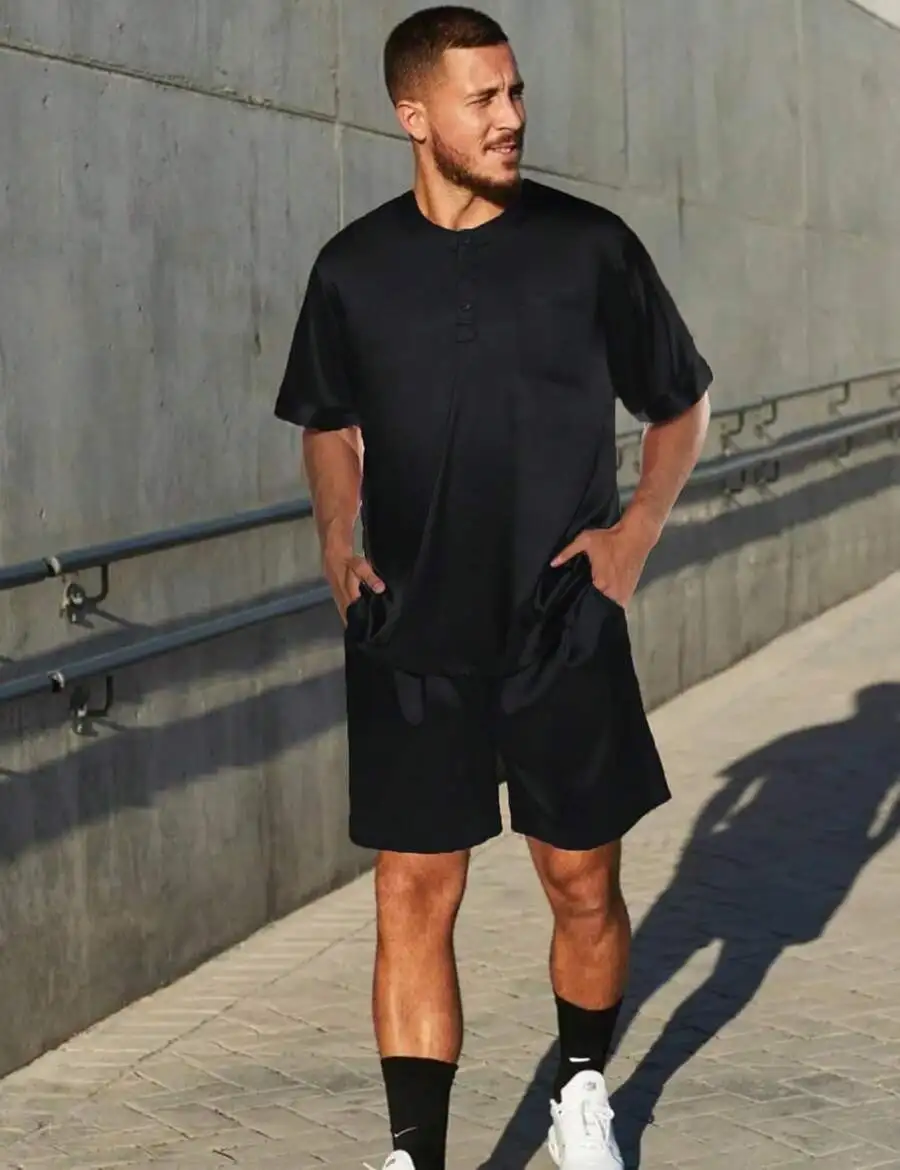 Men Satin Sleepwear Set Short Sleeve Button Down Loungewear With Pocket
Men Satin Sleepwear Set Short Sleeve Button Down Loungewear With Pocket