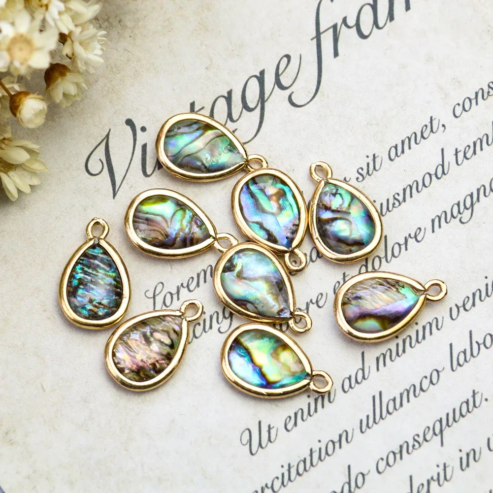 Illusion Shell Water Droplet Wrapped Gold Edge Pendant Diy Earrings Necklace Jewelry Material Accessories Decoration Crafts 2pcs
Illusion Shell Water Droplet Wrapped Gold Edge Pendant Diy Earrings Necklace Jewelry Material Accessories Decoration Crafts 2pcs