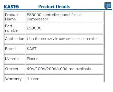 2026 4. Industrial Monitor Panel ES3000 2202560023 Plc Controller ES3000 controller for screw air compressor
2026 4. Industrial Monitor Panel ES3000 2202560023 Plc Controller ES3000 controller for screw air compressor