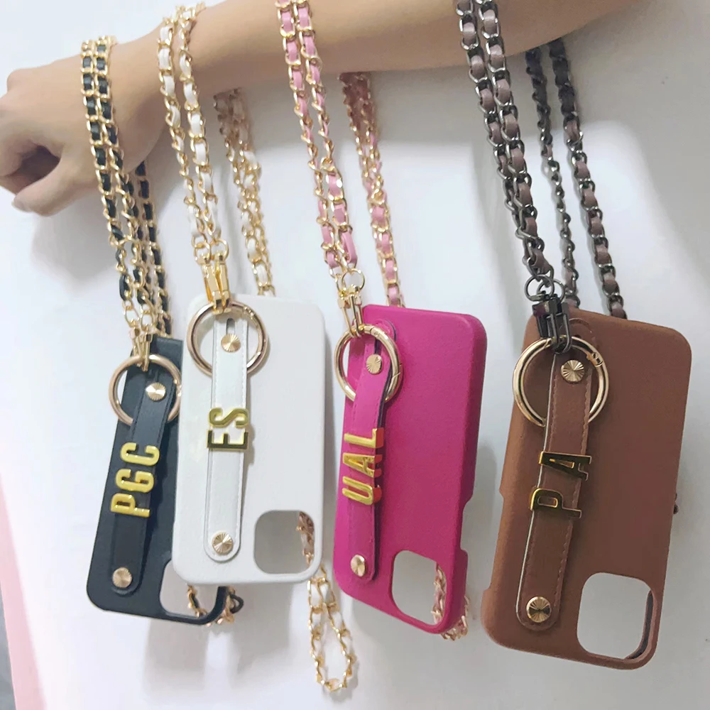 Personalised Crossbody Chain Holding Strap Custom Name Metal Letters Leather Phone Case For Iphone 15 14 13 12 11 Pro Max Cover
Personalised Crossbody Chain Holding Strap Custom Name Metal Letters Leather Phone Case For Iphone 15 14 13 12 11 Pro Max Cover
