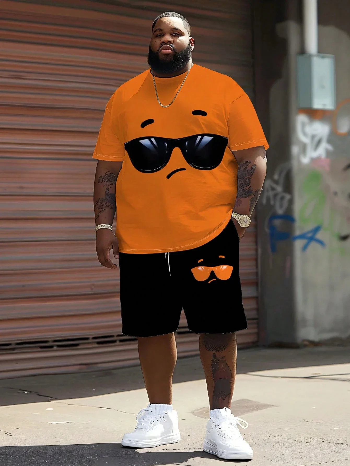Men's Streetwear Cartoon Sunglasses Pattern T-Shirt And Shorts Set Casual Plus Size
Men's Streetwear Cartoon Sunglasses Pattern T-Shirt And Shorts Set Casual Plus Size