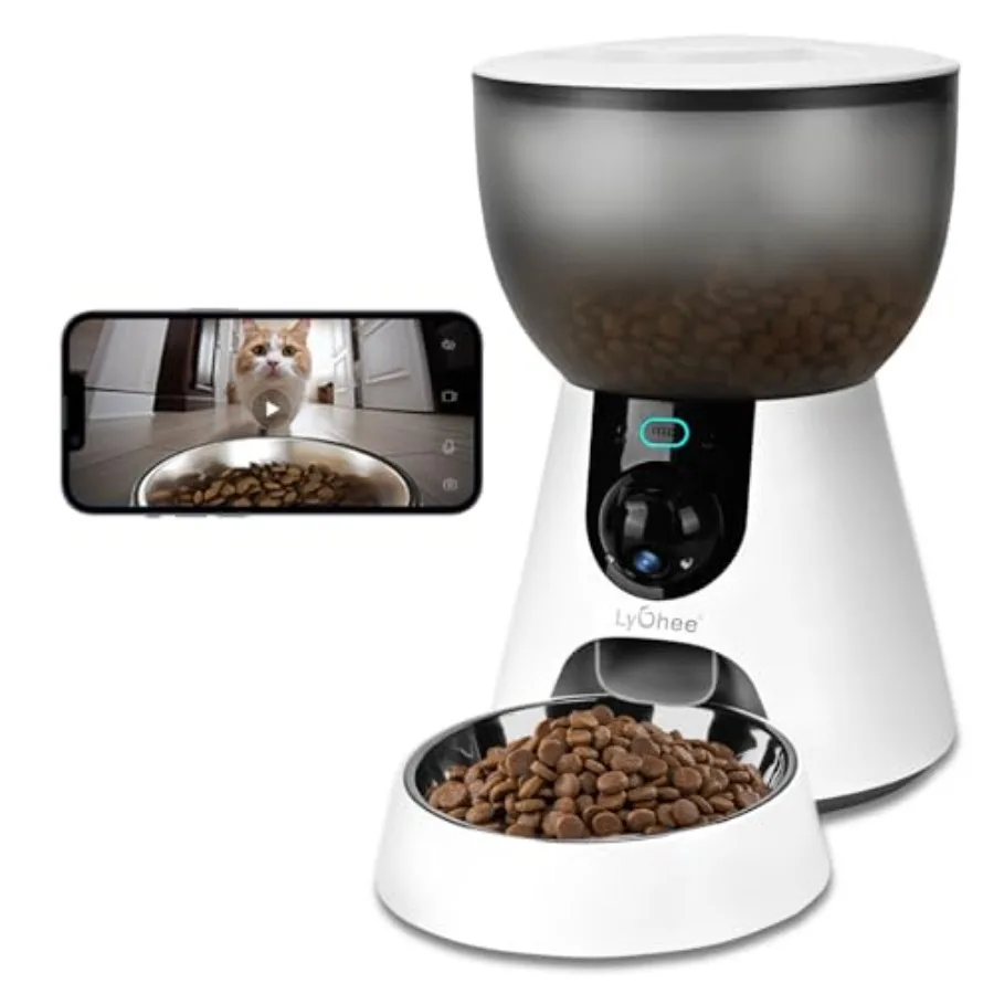 Automatic Cat Feeder with Camera, 5G WiFi Pet Feeder, 1304P HD Video with Night Vision, 2-Way Audio Smart App Control, Dry Food
Automatic Cat Feeder with Camera, 5G WiFi Pet Feeder, 1304P HD Video with Night Vision, 2-Way Audio Smart App Control, Dry Food