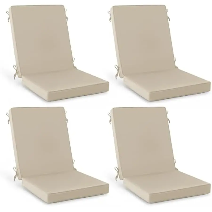 Summsun Outdoor Dining Chair Cushions 4 Pack, Water Resistant High Back Patio Seat Cushion Set with Ties, Removable Covers, Non-
Summsun Outdoor Dining Chair Cushions 4 Pack, Water Resistant High Back Patio Seat Cushion Set with Ties, Removable Covers, Non-