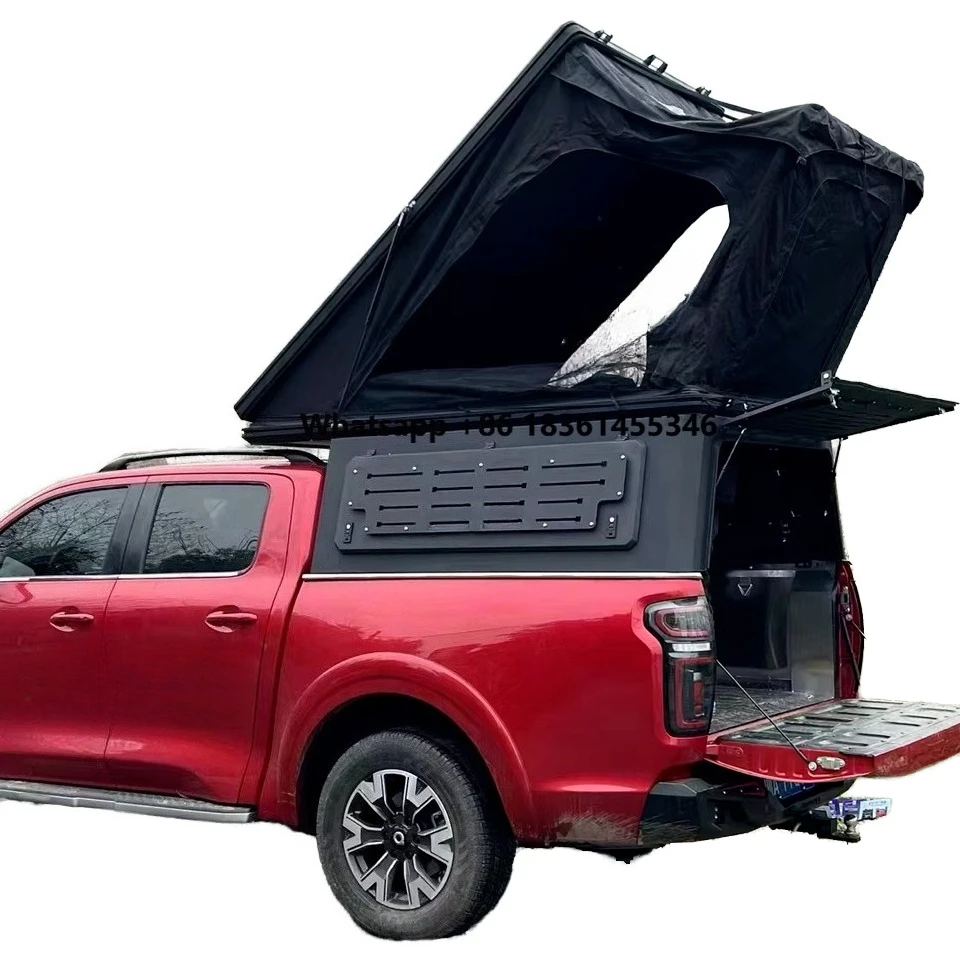 Truck Topper with 6.5 Bed Cover Aluminum with Roof Top Tent with Roof Rack
Truck Topper with 6.5 Bed Cover Aluminum with Roof Top Tent with Roof Rack