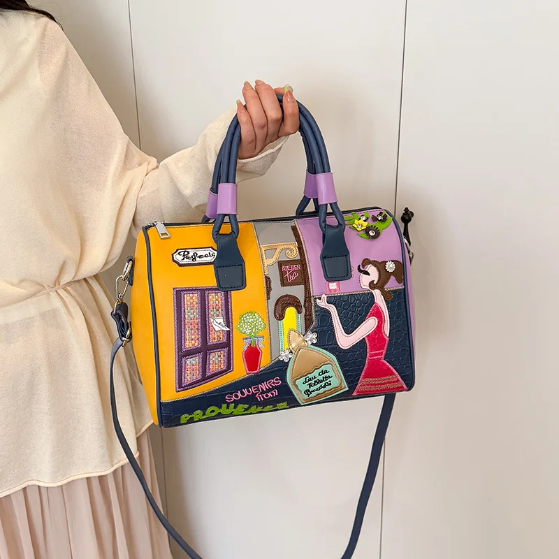 Women PU Leather Boston Handbag Large Capacity Zipper Crossbody Shoulder Bag Casual Ladies Messenger Bag
Women PU Leather Boston Handbag Large Capacity Zipper Crossbody Shoulder Bag Casual Ladies Messenger Bag