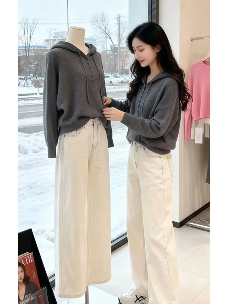 Женский вязаный свитер с капюшоном и длинными рукавами, повседневный, теплый, больших размеров, осенне-зимний, новый, в корейском стиле
Женский вязаный свитер с капюшоном и длинными рукавами, повседневный, теплый, больших размеров, осенне-зимний, новый, в корейском стиле