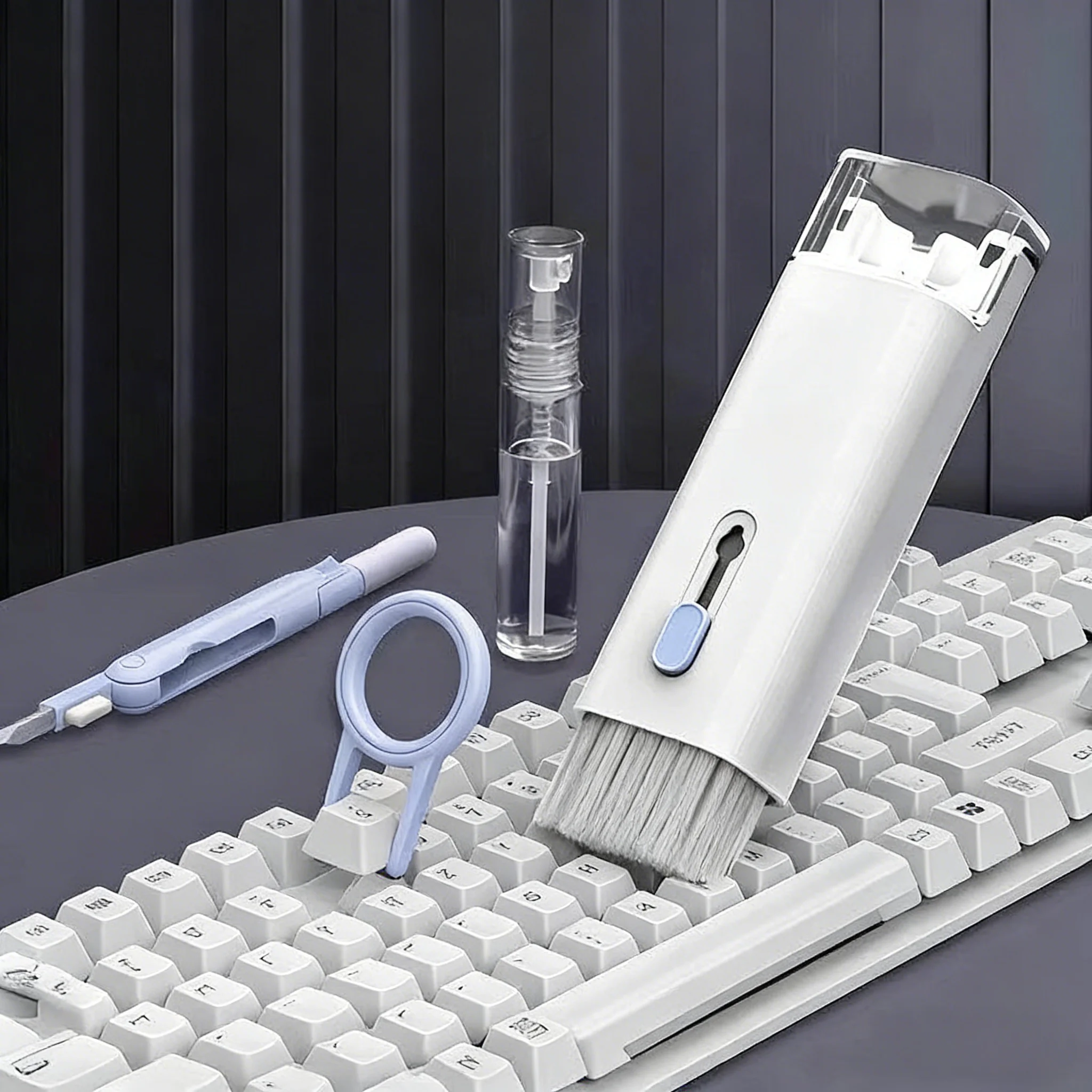 Многофункциональный электронный набор для чистки с инструментом для снятия клавиш, щеткой для чистки AirPods, клавиатуры, ноутбука, iPhone, MacBook, наушников
Многофункциональный электронный набор для чистки с инструментом для снятия клавиш, щеткой для чистки AirPods, клавиатуры, ноутбука, iPhone, MacBook, наушников