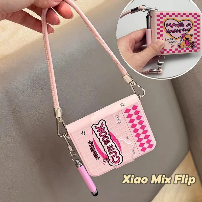 mix flip case cute pink book leather flip phone case for Xiaomi Mix Flip cover hinge protection funda with stylus pen & lanyard
mix flip case cute pink book leather flip phone case for Xiaomi Mix Flip cover hinge protection funda with stylus pen & lanyard