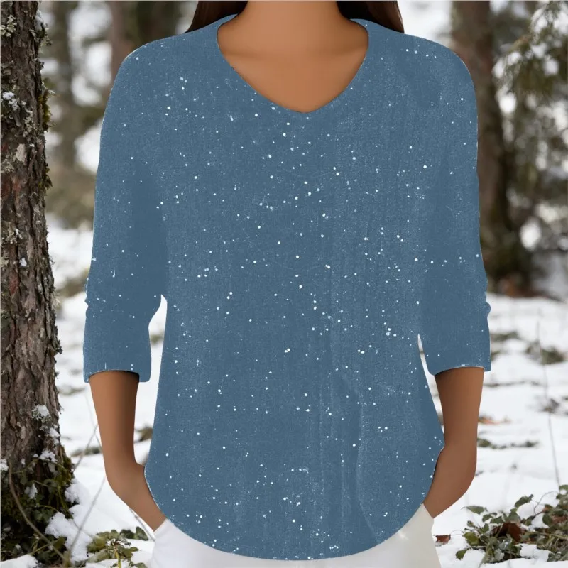 Casual Loose Shiny Pullover Top For Women 2026 Spring Knitted Solid color V-Neck Long-Sleeve Sequined T-Shirts Blouse Club Party
Casual Loose Shiny Pullover Top For Women 2026 Spring Knitted Solid color V-Neck Long-Sleeve Sequined T-Shirts Blouse Club Party