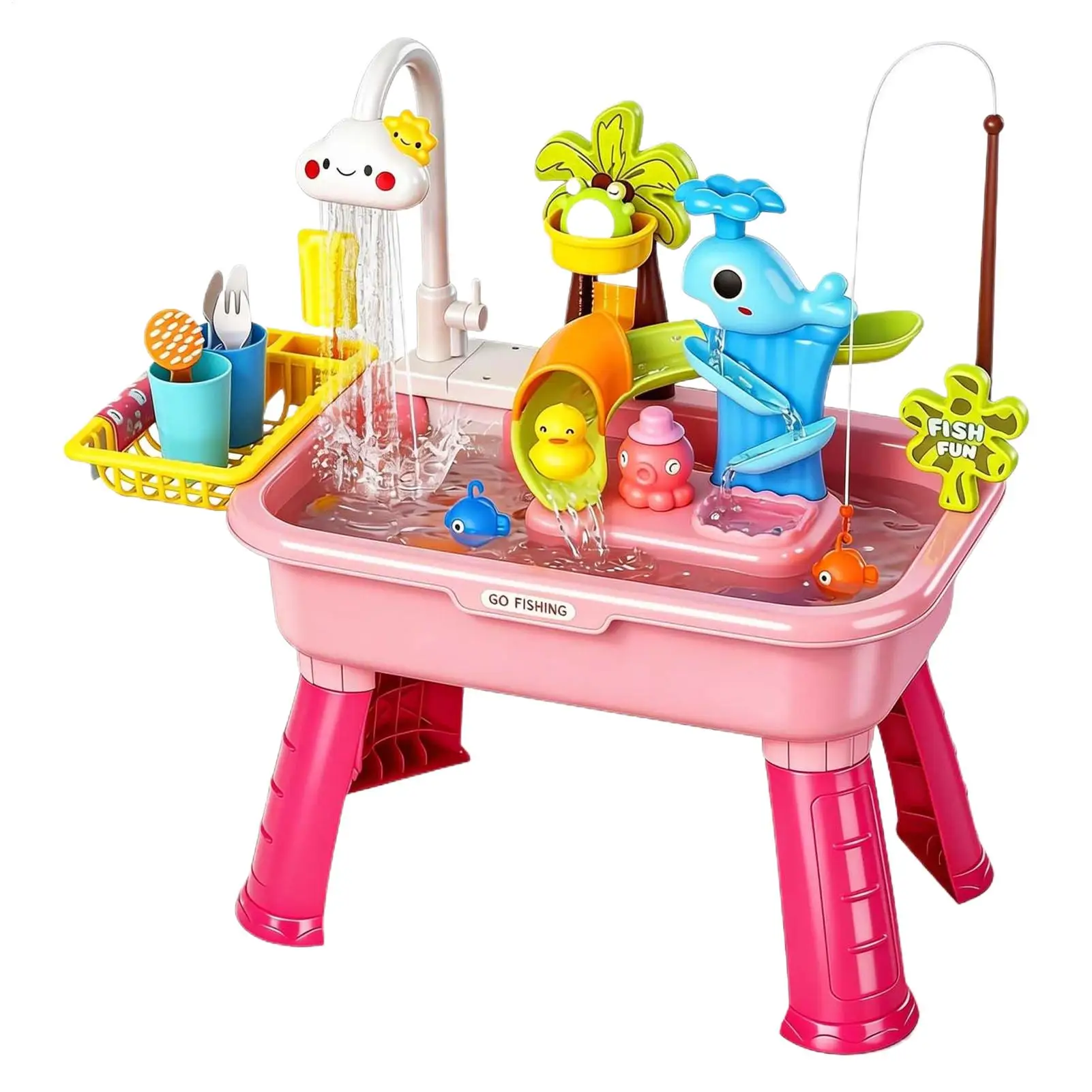 Play Sink Battery Powered Funny Faucet Water Table Electric Educational Play Toys for Boys Girls Home Backyard Daycare Nursery
Play Sink Battery Powered Funny Faucet Water Table Electric Educational Play Toys for Boys Girls Home Backyard Daycare Nursery