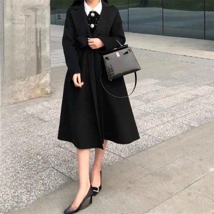 Шерстяное пальто до колен Viola для женщин, зимнее, в стиле Хепберн, с длинными рукавами, однотонное, элегантное
Шерстяное пальто до колен Viola для женщин, зимнее, в стиле Хепберн, с длинными рукавами, однотонное, элегантное