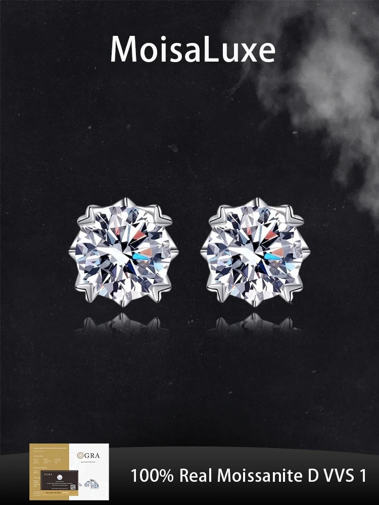 MoisaLuxe Official Store GRA Moissanite Plata Sterling 925 Silver Exquisite and Small Earrings Jewelry for Women Hoops Piercing
MoisaLuxe Official Store GRA Moissanite Plata Sterling 925 Silver Exquisite and Small Earrings Jewelry for Women Hoops Piercing