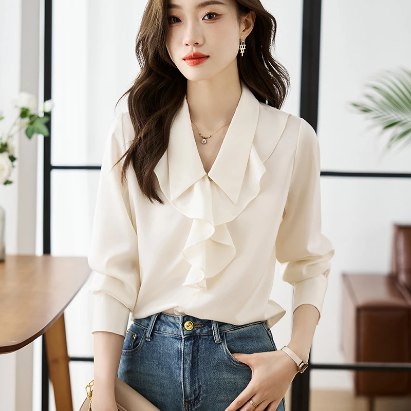 Ladies French Fashion Casual Shirts Blouse Women Tops Woman Button Up Shirt Female Girls Long Sleeve Blouse BPy8916
Ladies French Fashion Casual Shirts Blouse Women Tops Woman Button Up Shirt Female Girls Long Sleeve Blouse BPy8916