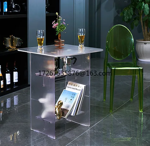 Small apartment household leisure balcony transparent bar table simple storage bar acrylic high table
Small apartment household leisure balcony transparent bar table simple storage bar acrylic high table