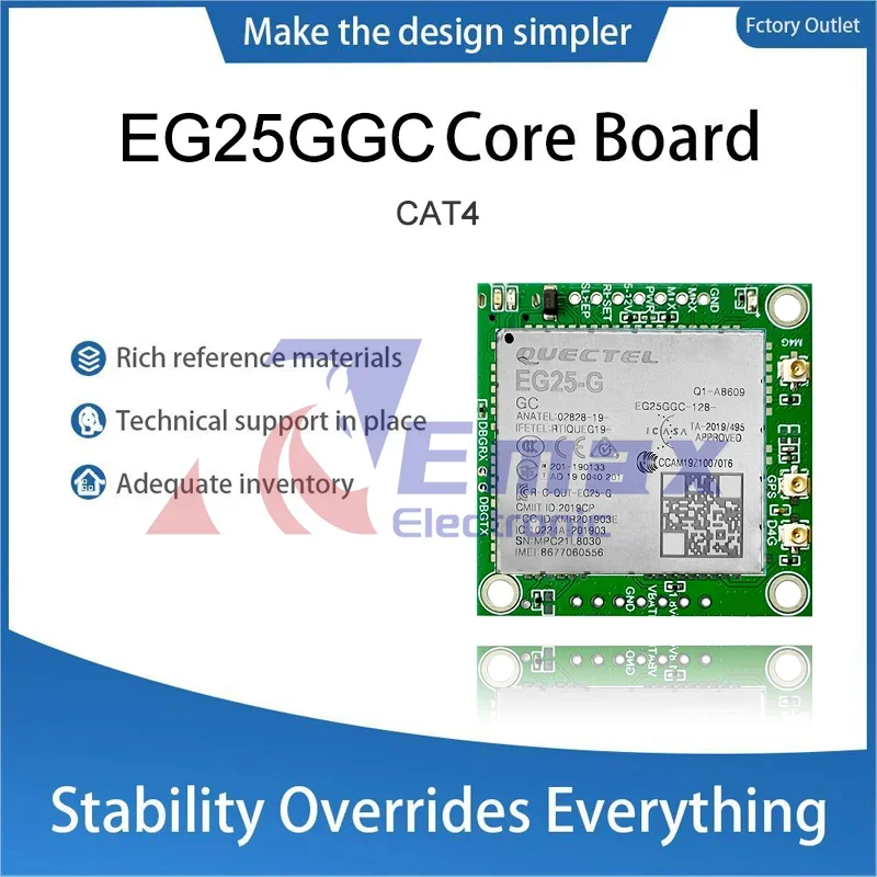 Основная плата Quectel EG25-G LTE CAT4 EG25-GGC Макетные платы Mobile IoT с антенной опционально 1 шт.
Основная плата Quectel EG25-G LTE CAT4 EG25-GGC Макетные платы Mobile IoT с антенной опционально 1 шт.