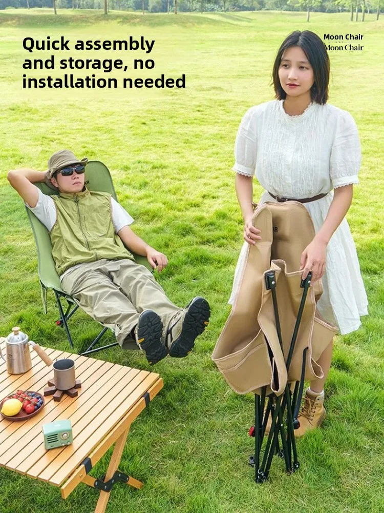 Portable Outdoor Folding Moon Chair Adjustable Recliner Cam Lunch Rest Beach Fiing Chair with Footrest Mountain Ro
Portable Outdoor Folding Moon Chair Adjustable Recliner Cam Lunch Rest Beach Fiing Chair with Footrest Mountain Ro