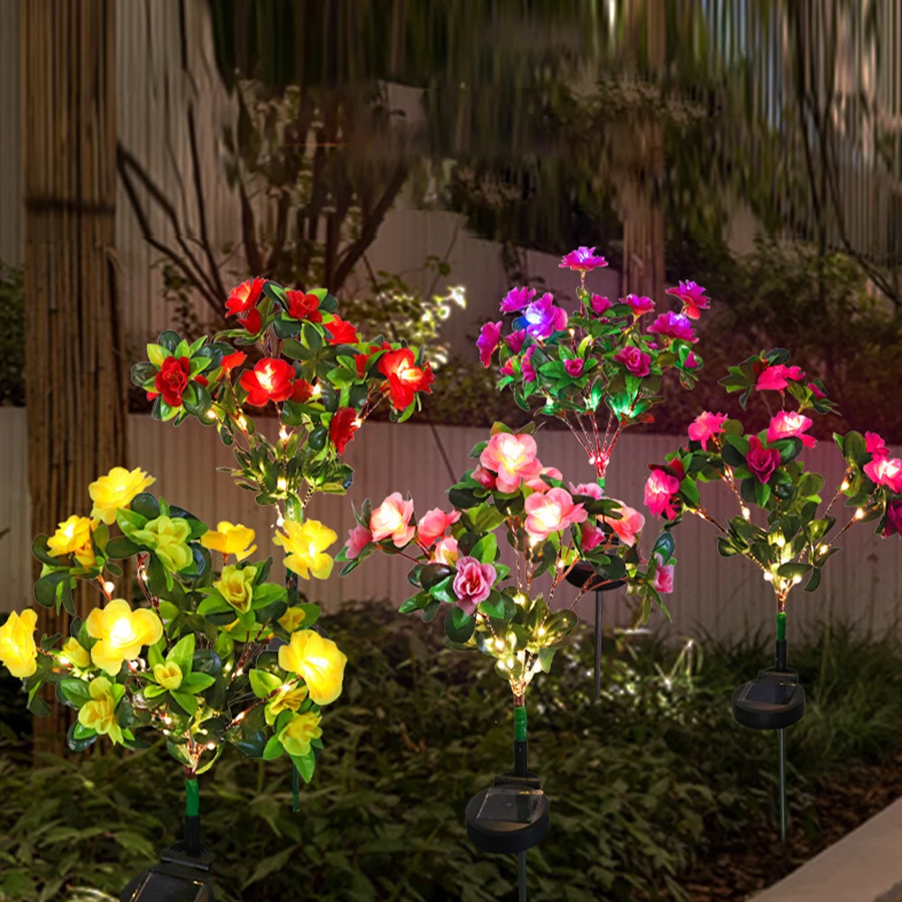 Waterproof LED Azalea Flower Solar Lights Outdoor Landscape Light for Lawn Patio Garden Path Decorative Lighting Best Gift
Waterproof LED Azalea Flower Solar Lights Outdoor Landscape Light for Lawn Patio Garden Path Decorative Lighting Best Gift
