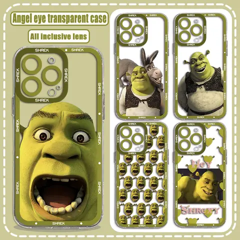 Cartoon Funny M-Movies S-Shreks Phone Case For Samsung S24 S23 S22 S21 S20 S10 FE Note20 Note10 Plus Ultra Lite 5G Clear Cover