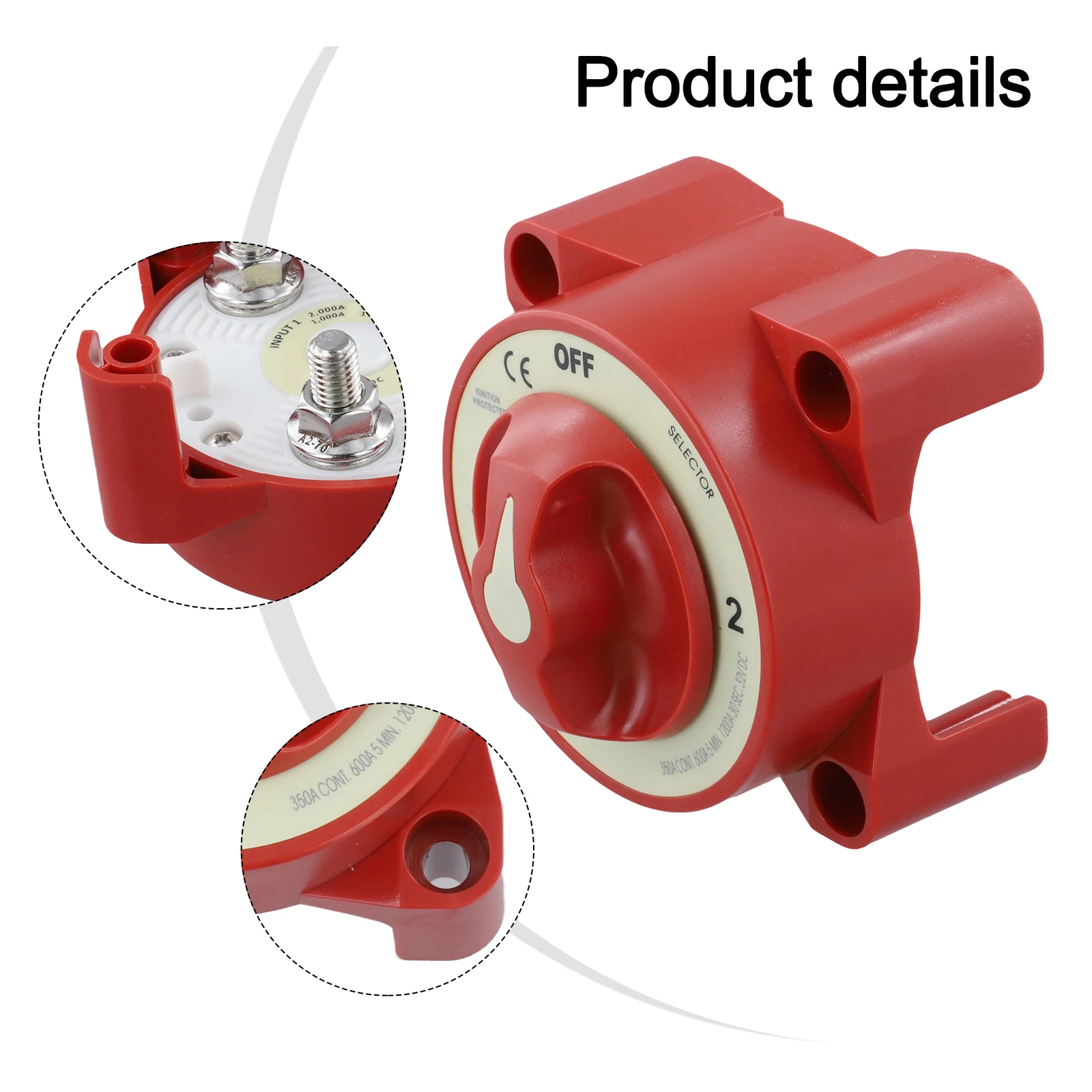 3-Position Switch Battery Switch Continuous Rating 300A Ignition Protected Integrates Alternator Field Disconnect For Yacht Red
3-Position Switch Battery Switch Continuous Rating 300A Ignition Protected Integrates Alternator Field Disconnect For Yacht Red