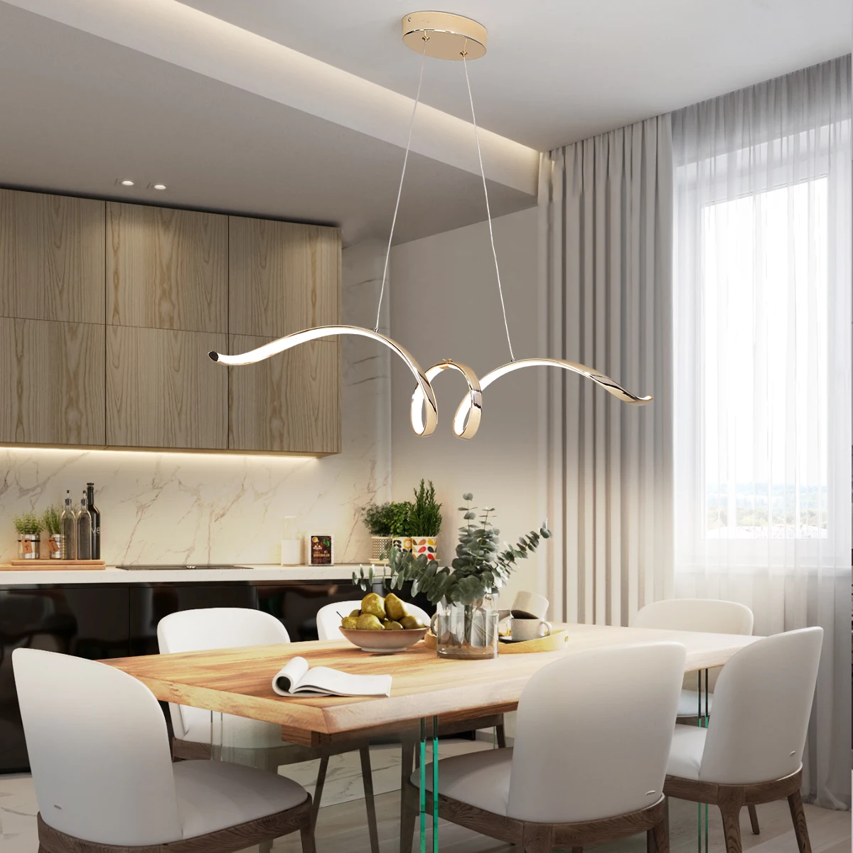 NEO Gleam Black/Gold/Chrome Minimalist Modern Led Chandelier light For Livingroom Dining Kitchen Room decoration Chandelier lamp
NEO Gleam Black/Gold/Chrome Minimalist Modern Led Chandelier light For Livingroom Dining Kitchen Room decoration Chandelier lamp