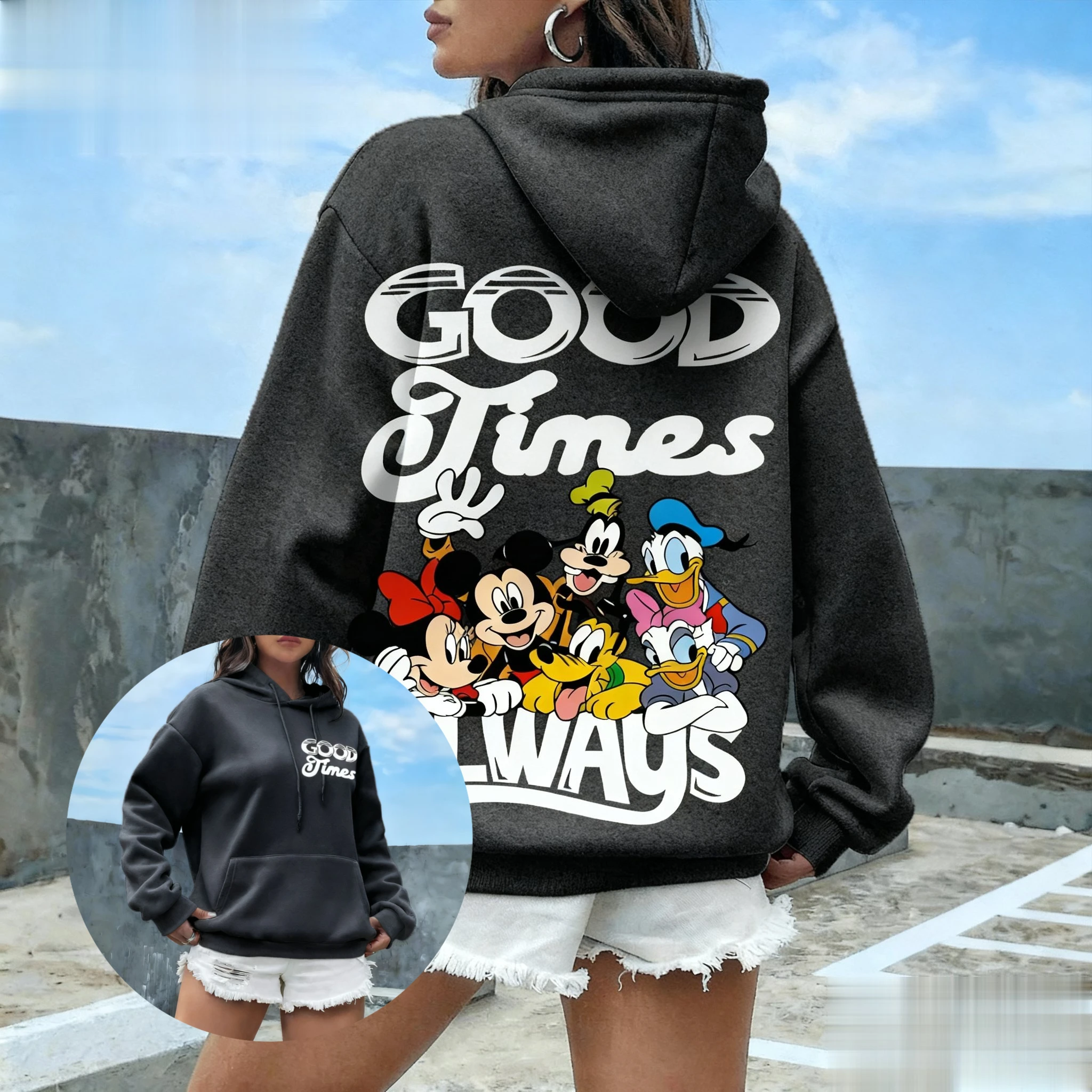 Толстовка унисекс с принтом Микки и Минни Диснея, повседневная уличная женская и мужская хлопковая пуловер, винтажный свитшот с героями мультфильмов, осенний модный топ
Толстовка унисекс с принтом Микки и Минни Диснея, повседневная уличная женская и мужская хлопковая пуловер, винтажный свитшот с героями мультфильмов, осенний модный топ