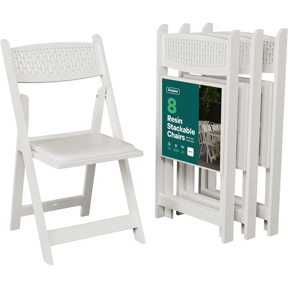 Stackable Padded Seat & Mesh Back Chairs, Indoor/Outdoor Use, Lightweight, 800 lbs Capacity, 8-Pack
Stackable Padded Seat & Mesh Back Chairs, Indoor/Outdoor Use, Lightweight, 800 lbs Capacity, 8-Pack