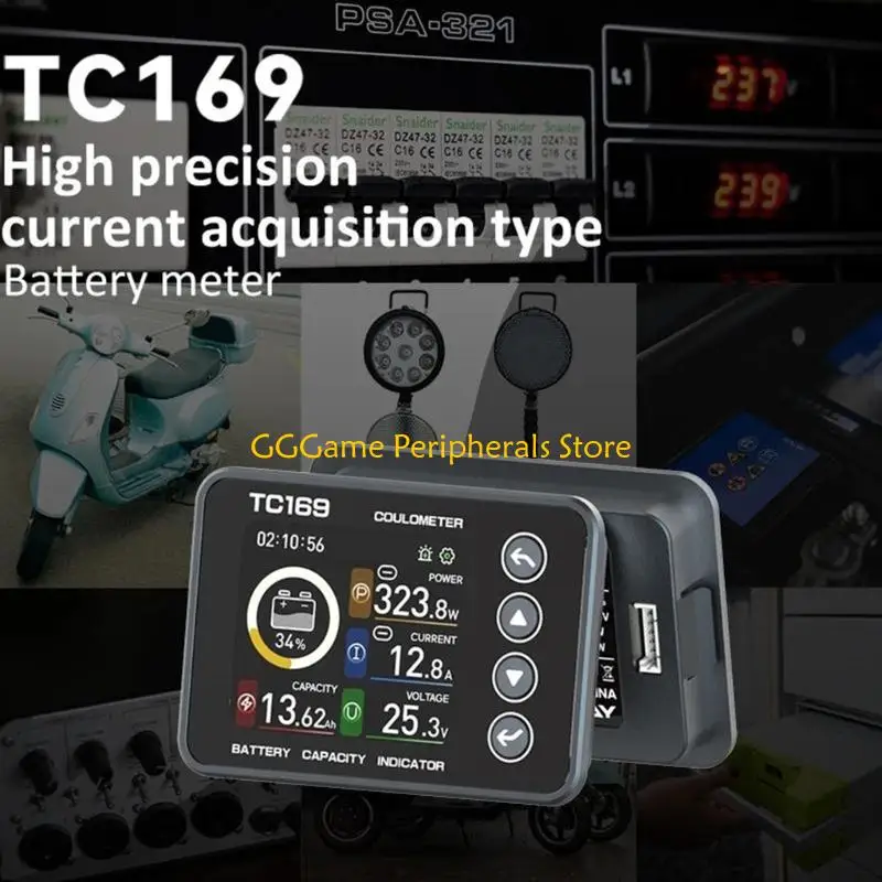 U55B Precise Color Screen Coulomb Meter For Battery Monitoring With Voltages Current Power And Capacity Display
U55B Precise Color Screen Coulomb Meter For Battery Monitoring With Voltages Current Power And Capacity Display
