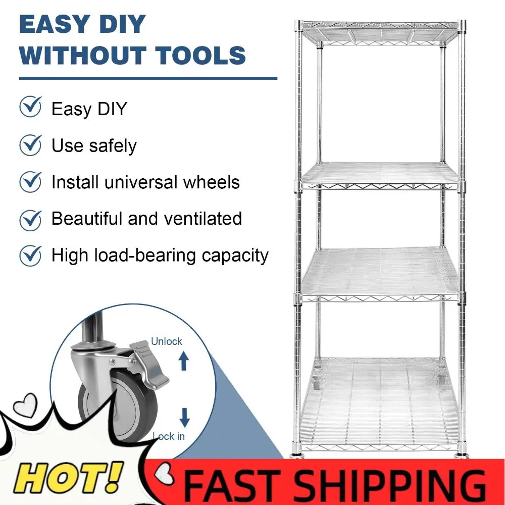 5-ярусная передвижная полка для хранения 70.87x59.76x23.98 дюймов, каждое ярусное полоецкое полоецкое отделение выдерживает нагрузку 250 кг, промышленная универсальная полка для офиса, подвала, склада
5-ярусная передвижная полка для хранения 70.87x59.76x23.98 дюймов, каждое ярусное полоецкое полоецкое отделение выдерживает нагрузку 250 кг, промышленная универсальная полка для офиса, подвала, склада