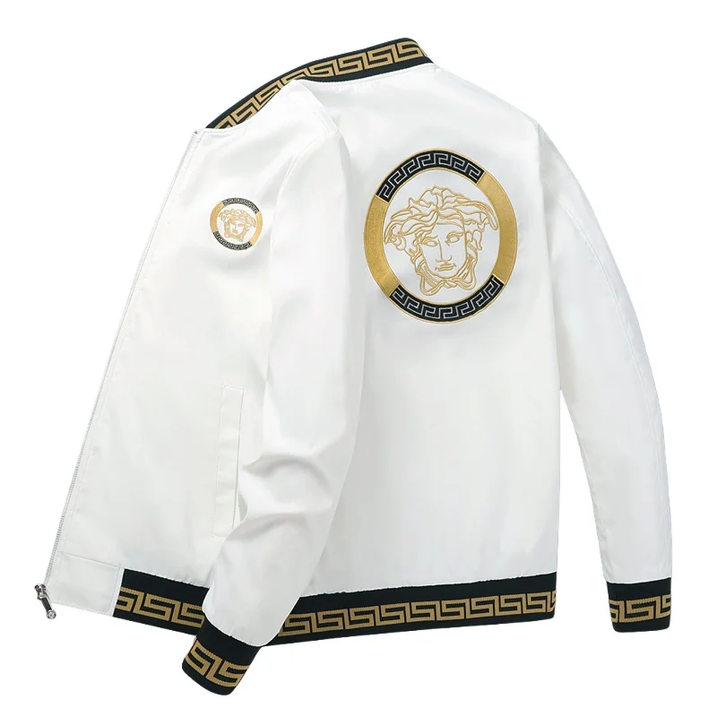 Spring Autumn Men's Baseball Jacket Fashion Long Sleeve Embroidered Waterproof Coat Stand Collar Slim Fit Handsome Casual Jacket
Spring Autumn Men's Baseball Jacket Fashion Long Sleeve Embroidered Waterproof Coat Stand Collar Slim Fit Handsome Casual Jacket