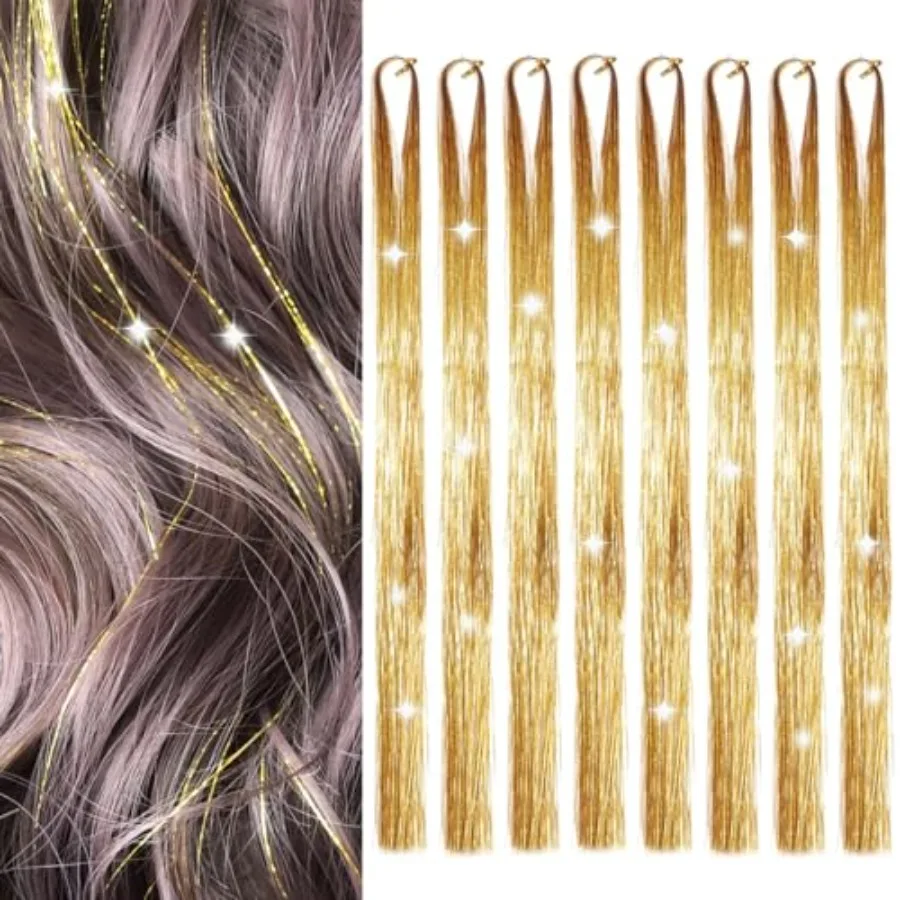 Hair Tinsel for festivals, polyester, gold, heat-resistant and sparkling shimmer
Hair Tinsel for festivals, polyester, gold, heat-resistant and sparkling shimmer