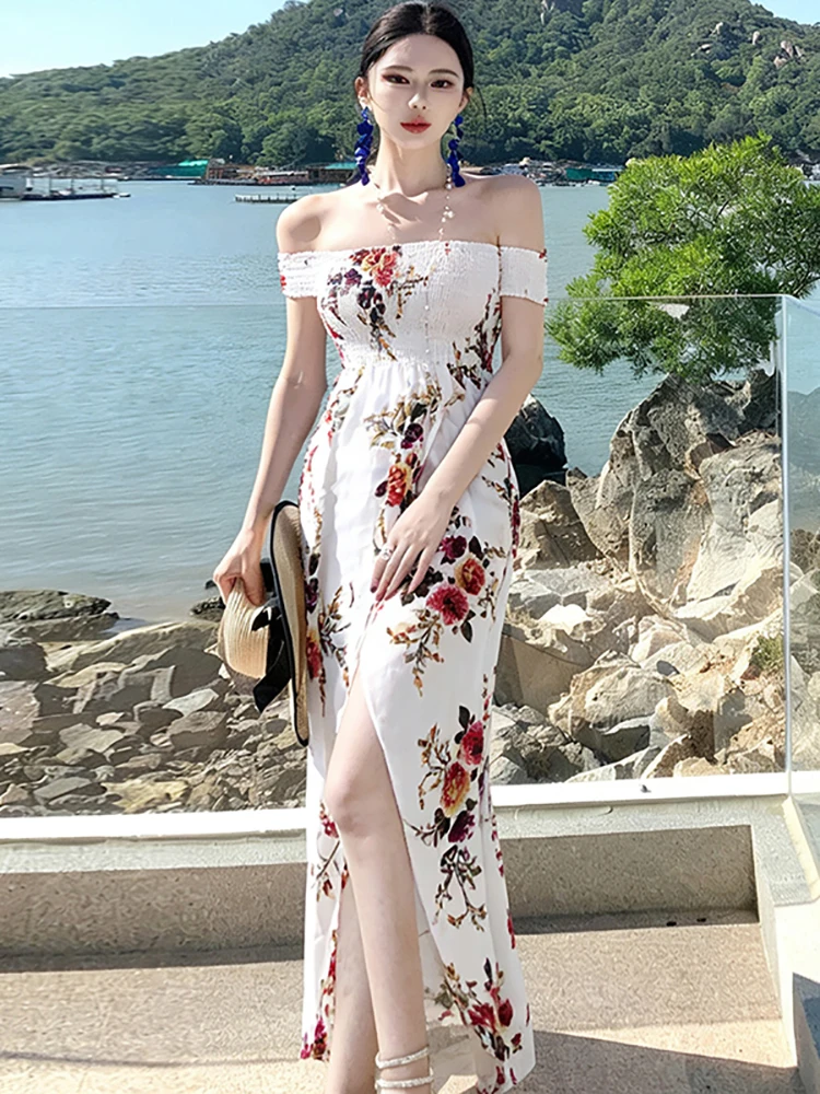 Summer White Floral Chic Chest Wrapping Sexy Long Dress Beach Style Elegant Women's Dress 2026 Korean Bodycon Casual Party Dress
Summer White Floral Chic Chest Wrapping Sexy Long Dress Beach Style Elegant Women's Dress 2026 Korean Bodycon Casual Party Dress