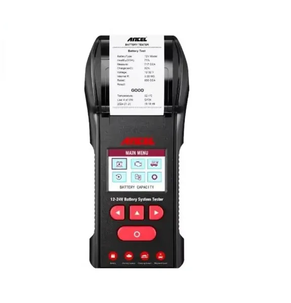 ANCEL BST600 Digital Battery Tester with Printer 12V/24V 100-2000CCA Battery Temperature Load Tester Cranking Charge System Test
ANCEL BST600 Digital Battery Tester with Printer 12V/24V 100-2000CCA Battery Temperature Load Tester Cranking Charge System Test